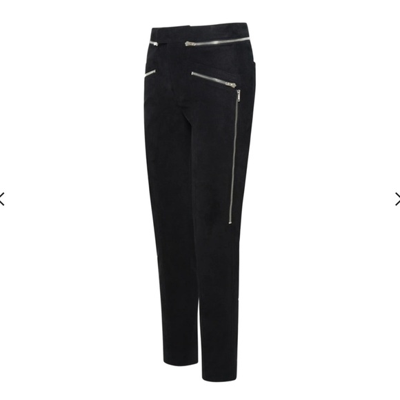 Isabel Marant Zip-Detailed Trousers in Black w/ Silver Zippers Size 40/US 8 NWOT - Picture 6 of 12